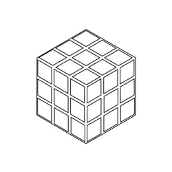 Rubik's Cube Free Coloring Page for Kids