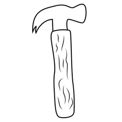 Hammer Tool Free Coloring Page for Kids