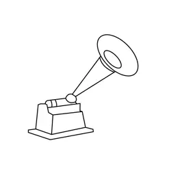 Old Sound System Free Coloring Page for Kids