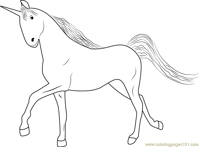 Unicorn Coloring Page - Free Unicorn Coloring Pages : ColoringPages101.com