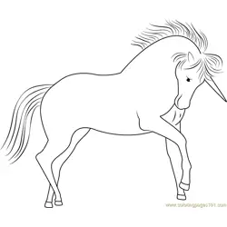 Unicorn Dawn Look Free Coloring Page for Kids