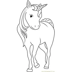 Unicorn Face Free Coloring Page for Kids