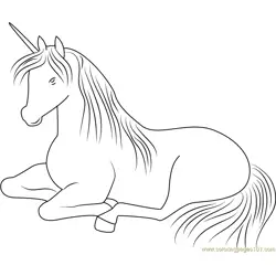 Unicorn Relaxing Free Coloring Page for Kids