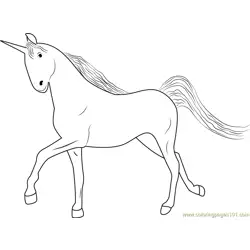 Unicorn Free Coloring Page for Kids