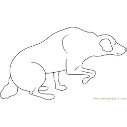 Dog Body Language Aggressive Stalking Free Coloring Page for Kids