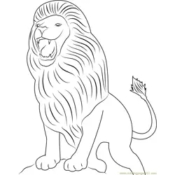 Aslan Lion Free Coloring Page for Kids