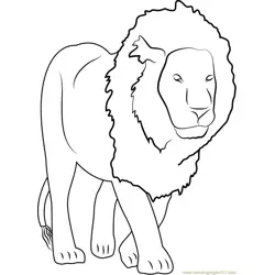 Lion Free Coloring Page for Kids
