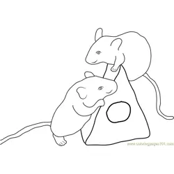 Two Mouse Free Coloring Page for Kids
