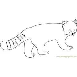 Angry Red Panda Free Coloring Page for Kids