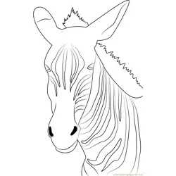 Angry Zebra Free Coloring Page for Kids