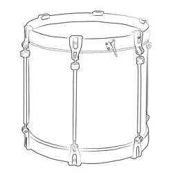 Scottish Tenor Drum Free Coloring Page for Kids