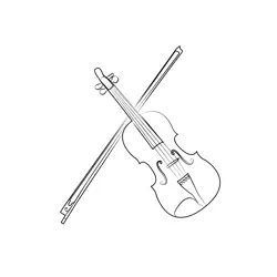 German Maple Violin Free Coloring Page for Kids