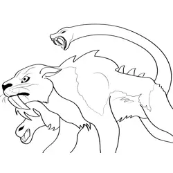 Chimera 2 Free Coloring Page for Kids