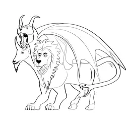 Chimera 3 Free Coloring Page for Kids
