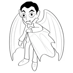 Dracula 10 Free Coloring Page for Kids