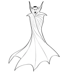 Dracula 9 Free Coloring Page for Kids