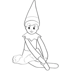 Elf 4 Free Coloring Page for Kids