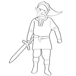 Elf 5 Free Coloring Page for Kids