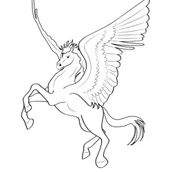 Pegasus 3 Free Coloring Page for Kids