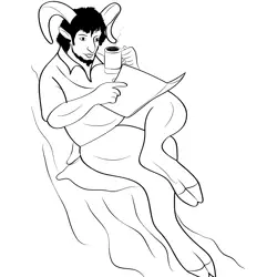 Satyr 12 Free Coloring Page for Kids
