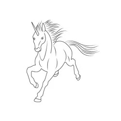 Unicorn 9 Free Coloring Page for Kids
