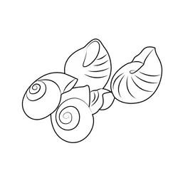Sea Shell On Sand Free Coloring Page for Kids