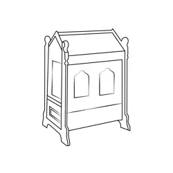 Jewellery Casket Free Coloring Page for Kids