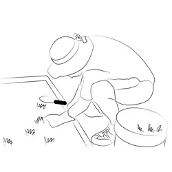 Gardener Free Coloring Page for Kids