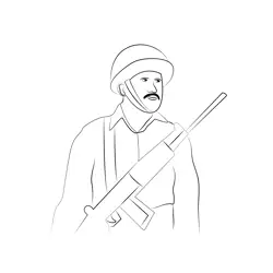 Soldier 4 Free Coloring Page for Kids