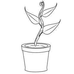 Growing Plant Free Coloring Page for Kids