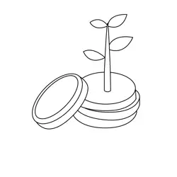 Money Plant Free Coloring Page for Kids