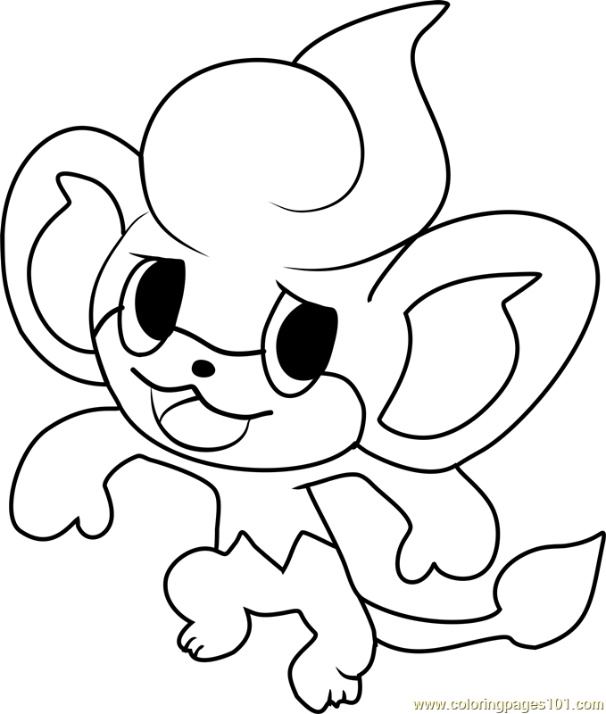 Pansear Pokemon Coloring Page - Free Pokémon Coloring Pages