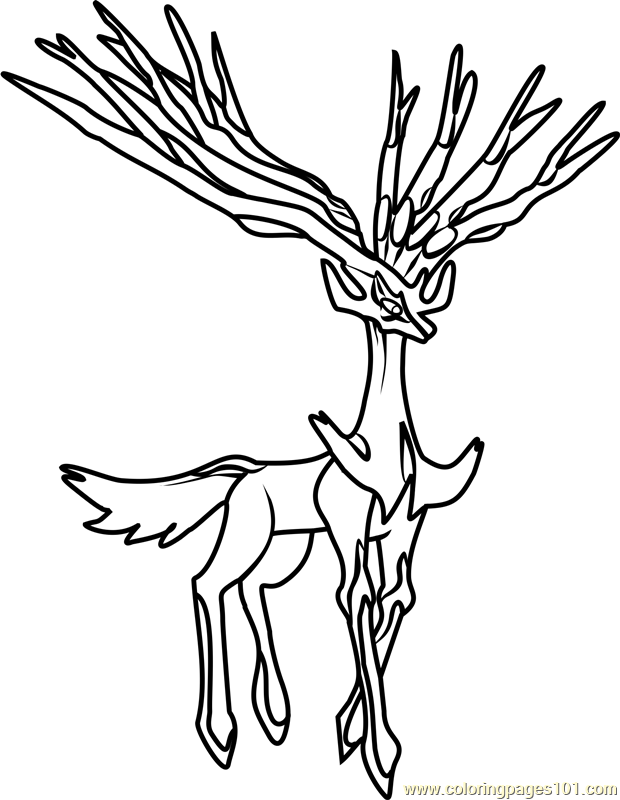 Xerneas Pokemon Coloring Page   Free Pokémon Coloring Pages ...