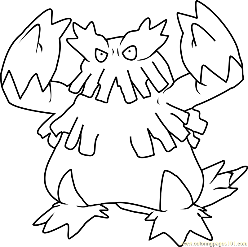 Abomasnow Coloring Pages: Abomasnow Pokemon Coloring Page