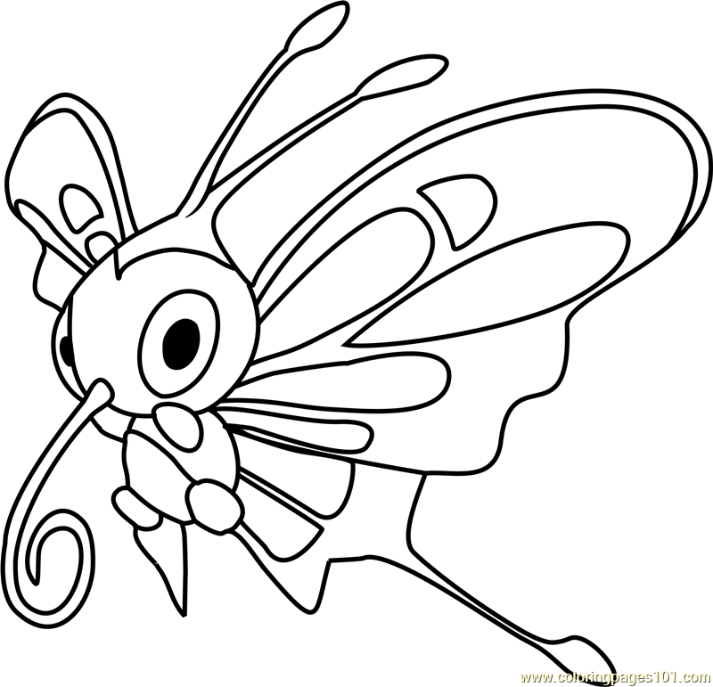 Beautifly Coloring Pages: Beautifly Pokemon Coloring Pages Coloring Pages