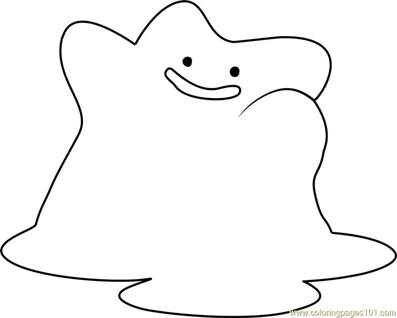 Ditto Coloring Pages: Ditto Pokemon Coloring Pages