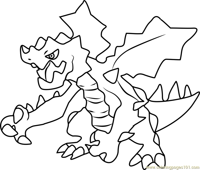 Druddigon Coloring Pages: Druddigon Pokemon Coloring Page