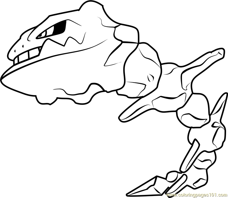 Steelix Coloring Pages: Mega Pokemon Steelix Coloring Pages