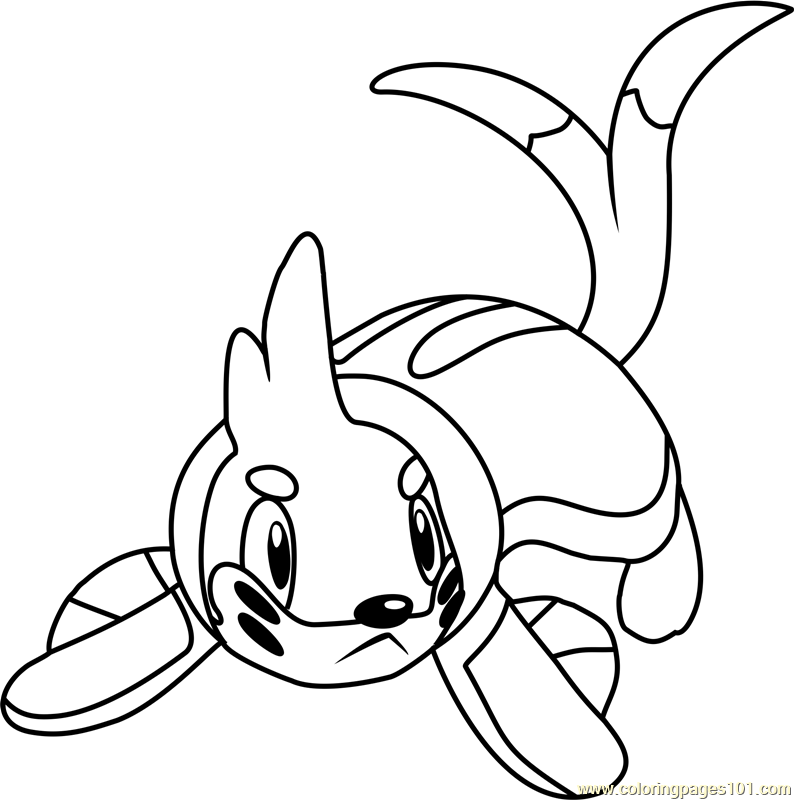 Buizel Pokemon printable coloring page for kids and adults