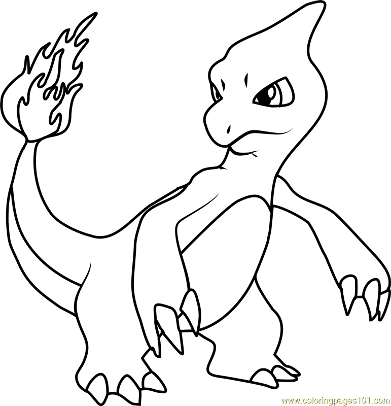 Charmeleon Pokemon Coloring Page Free Pokémon Coloring Pages