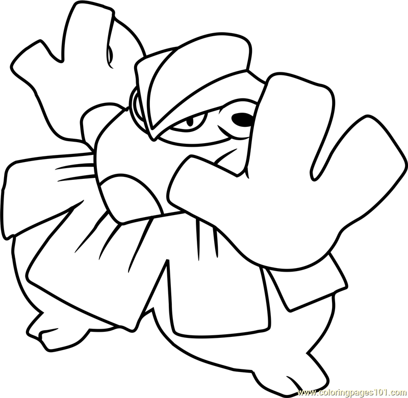 Hariyama Pokemon Coloring Page - Free Pokémon Coloring Pages