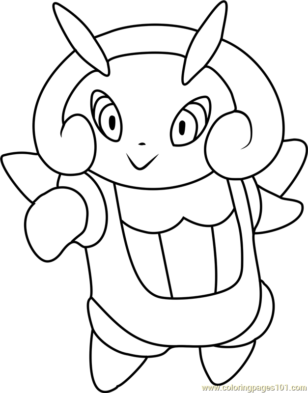 Illumise Pokemon Coloring Page - Free Pokémon Coloring Pages