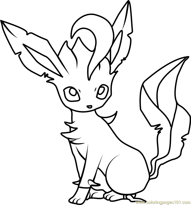 Leafeon Pokemon Coloring Page - Free Pokémon Coloring Pages