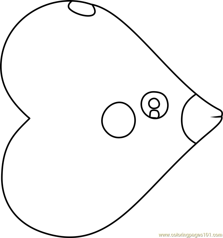 Luvdisc Pokemon Coloring Page - Free Pokémon Coloring Pages