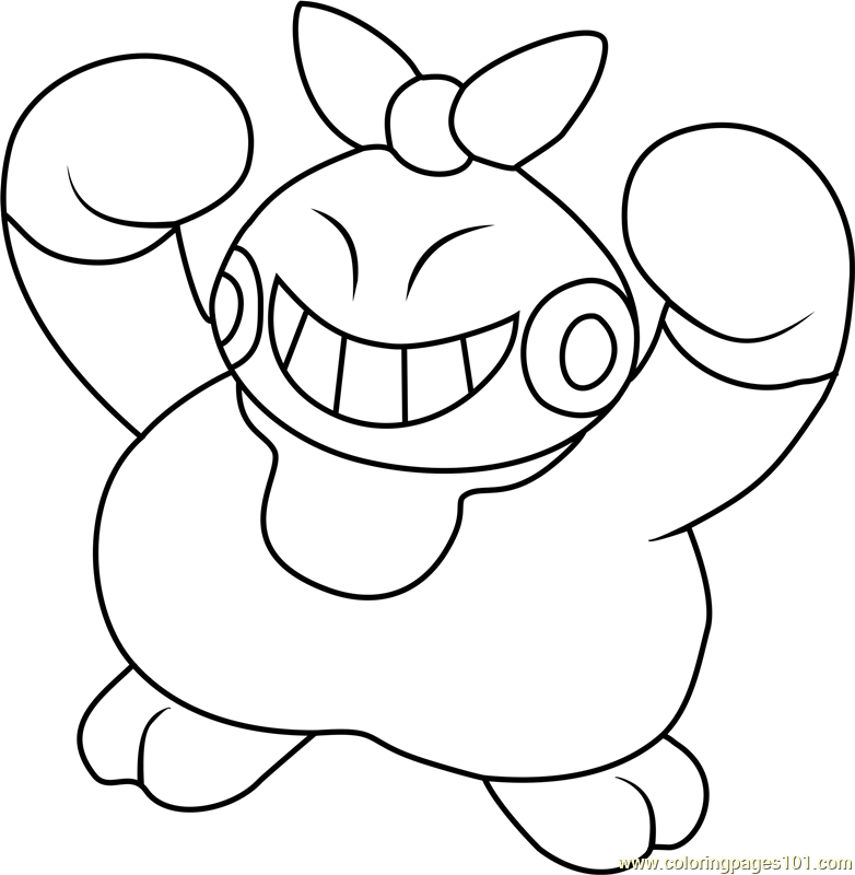 Makuhita Pokemon Coloring Page - Free Pokémon Coloring Pages