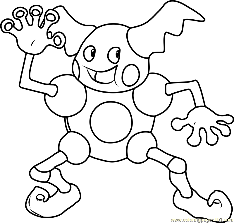 Mr. Mime Pokemon Coloring Page - Free Pokémon Coloring Pages