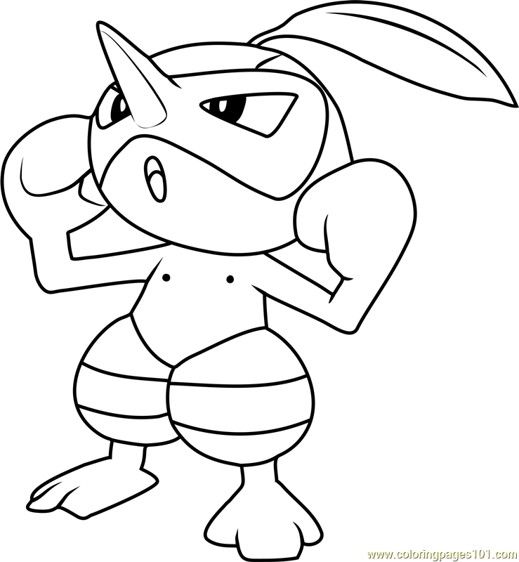 Nuzleaf Pokemon printable coloring page for kids and adults
