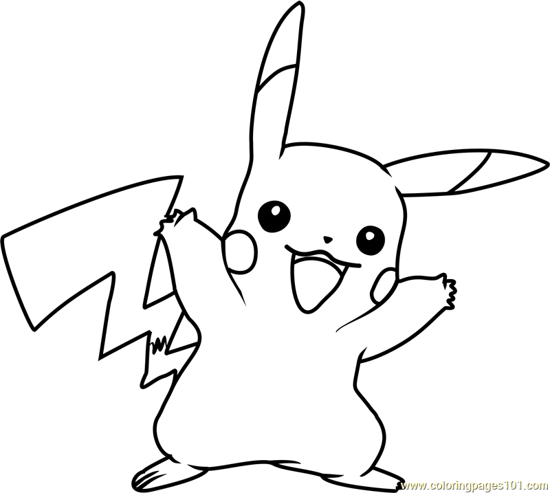 Pikachu Pokemon Coloring Page - Free Pokémon Coloring Pages