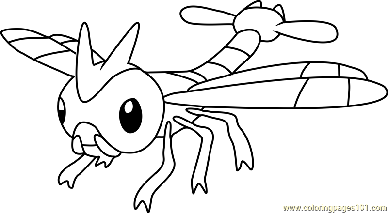 Yanma Pokemon Coloring Page - Free Pokémon Coloring Pages