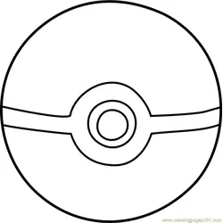 Pokeball Pokemon Free Coloring Page for Kids
